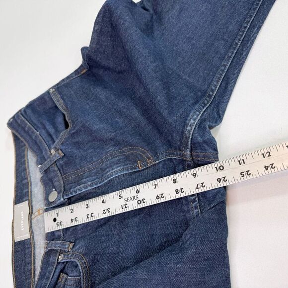 Everlane Jeans Womens 29 Blue Dark-Wash Regular Straight-Leg Mid-Rise Denim - Picture 3 of 9